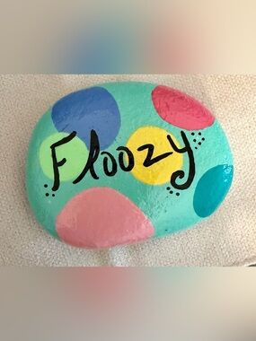Hand-Painted Uninspirational Rock Polka Dot Decorative Rock - Floozy